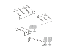 Giá treo ly bắt trần tủ EDEL - CK.01